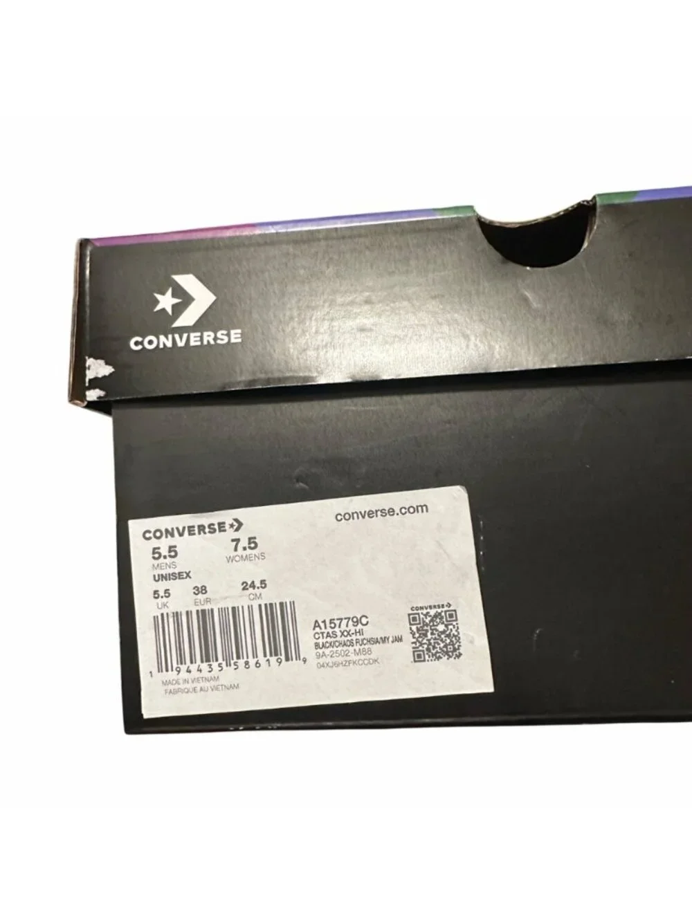 ⭐Converse Chuck Taylor All Star XXHi Pride 5.5 Mens Shoes Sneaker Black A15779C⭐
